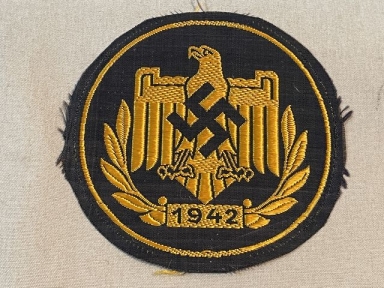 Original WWII German NSRL/DRL Bronze Sports Badge in Cloth
