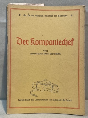 Original WWII German Soldier's OKW Tornister Book, Der Kompaniechef