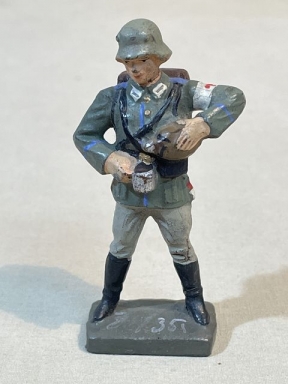 Original Nazi Era German Toy Soldier Medic with Pack, LINEOL