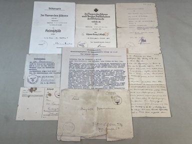 Original WWII German Documents Grouping to Heinrich Petermann