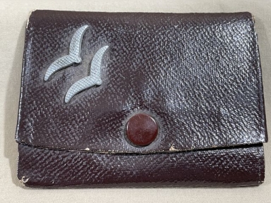 Original WWII German Luftwaffe Soldier's Artificial Leather Wallet, Brown