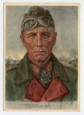 Original WWII German VDA 1940 Personality Postcard, Generalmajor Rommel