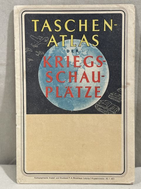 Original WWII German Pocket Atlas of War Maps Book, TASCHEN ATLAS DER KRIEGSSCHAUPLTZE
