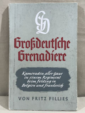 Original WWII German Grodeutschland Soldier's Book, Grodeutsche Grenadiere