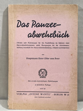 Original WWII German The Anti-Tank Book, Das Panzer-abwehrbuch