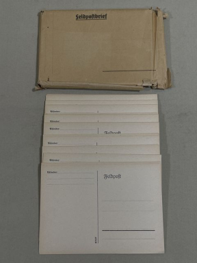 Original WWII German FELDPOST Postcards Set, Envelope and 40 Postcards