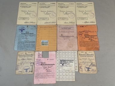 Original WWII German Documents Set to a Polish Family Resettled to Germany
