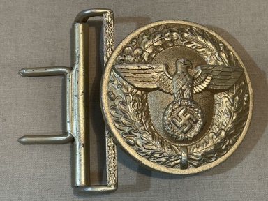 Original Nazi Era German Political Leader's Belt Buckle, RZM Marked