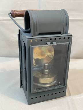 Original WWII German Reichsbahn Metal Carbide Lantern