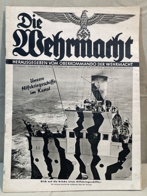 Original WWII German Die Wehrmacht Magazine, September 1940
