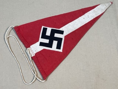 Original Nazi Era German Hitler Youth (HJ) Bicycle Pennant