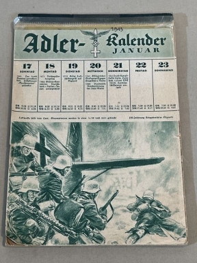 Original WWII German Luftwaffe 1943 Calendar, Adler-Kalender