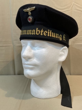 Original WWII German Kriegsmarine Soldier's "Donald Duck" Cap, Schiffsstammabteilung