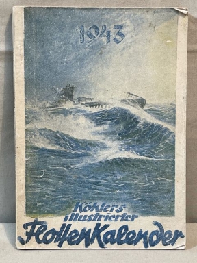 Original WWII German Fleet Calendar 1943 Book, Flotten-Kalender
