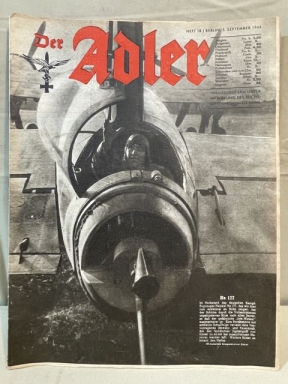 Original WWII German Luftwaffe Magazine Der Adler, September 1944