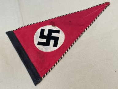 Original Nazi Era German NSDAP Bicycle/Motorcycle Pennant, 31cm X 18.5cm