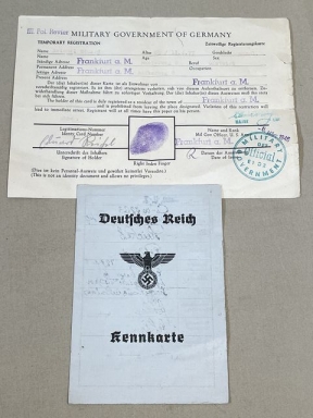 Original WWII German Civilian ID (Kennkarte) PLUS