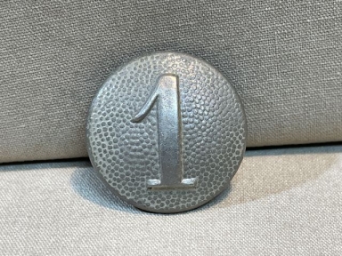 Original WWII Era German Shoulder Strap Button WITH 1st Company Number, SINGLE