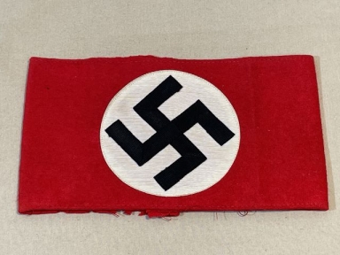 Original Nazi Era German NSDAP Member's Wool Armband, Early Example