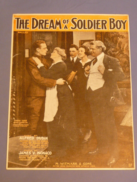 Original WWI US Sheet Music, The Dream of a Soldier Boy