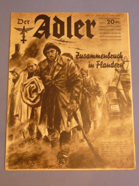 Original WWII German Luftwaffe Magazine, Der Adler