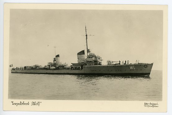 Original WWII Era German Military Themed Postcard, Kriegsmarine
