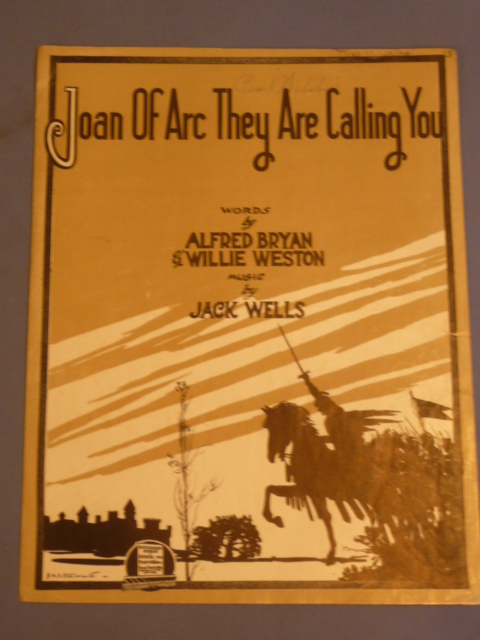 Original WWI US Sheet Music, Joan of Arc They are Calling You