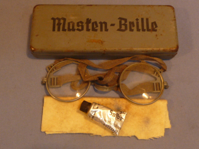 Original WWII German Masken-Brille (Gas Mask Glasses)