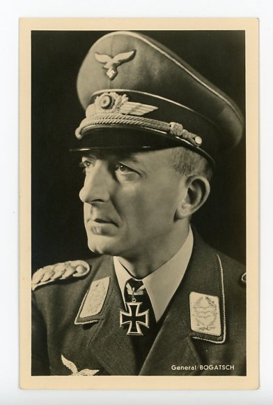 Original WWII German Personality Postcard, Ritterkreuztr�ger General Bogatsch