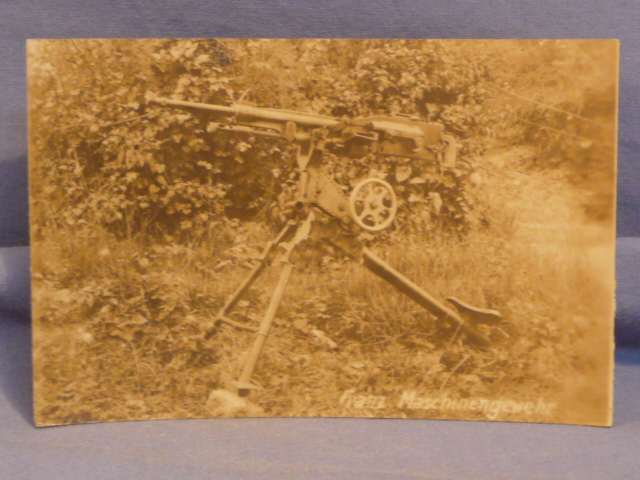 Original WWI German Photograph, Captured French Machine Gun