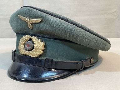Original WWII German Engineer EM/NCO's Visor Cap, Postwar Coastal Artillery