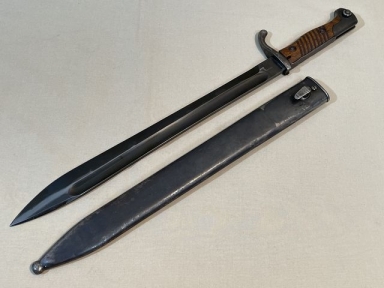 Original WWI German 98/05 Combat Bayonet & Scabbard, Reichswehr Rework