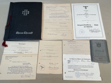 Original WWII German Heer (Army) Officer's Wehrpaß, Photo Album & Documents Grouping