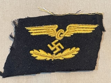 Original Nazi Era German Reichsbahn (Railroad) Official's Collar Tab, Single