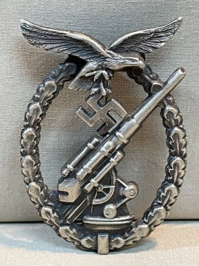 Original WWII German Luftwaffe (Air Force) FLAK Badge, REPAIRED