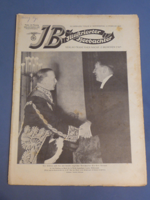 Original 1937 German Magazine, Illustrierter Beobachter, HITLER