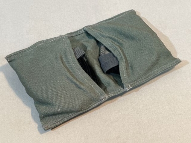 Original WWII German Set of 3 Disposable Goggles in Cloth Pouch