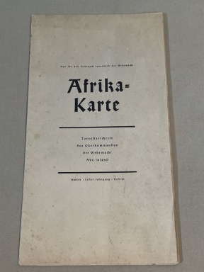 Original WWII German OKW Produced Soldier's Tornister Map of Africa (Afrika)