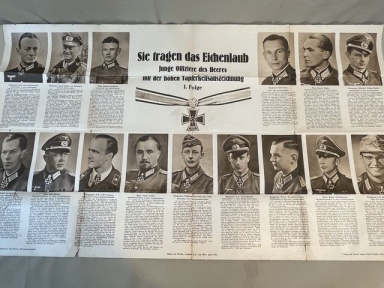 Original WWII German They Wear the Oak Leaves Poster, Sie tragen das Eichenlaub
