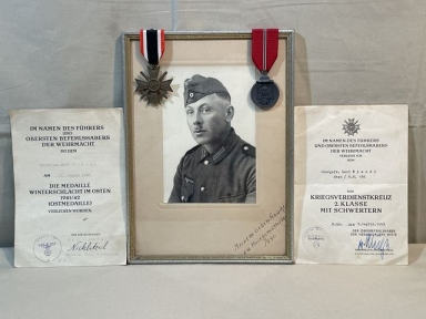 Original WWII German Heer (Army) Soldier's Grouping, Medals/Award Documents/Photo