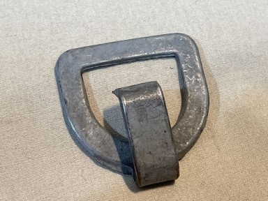 Original WWII German Steel Equipment Hardware, D-Ring with Hook