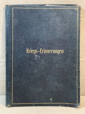 Original WWII German Simulated Leather Large War Memories Folder, Kriegs-Erinnerungen