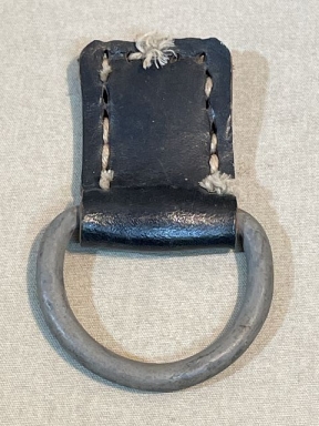Original WWII German Rucksack D-Ring with Leather Tab