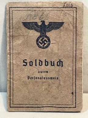Original WWII German Army Infantry Soldier's Soldbuch, ENGINEER