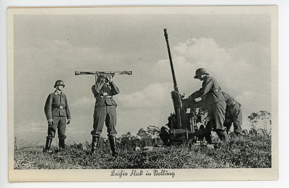 Original Nazi Era German Military Themed Postcard, LW FLAK!!!