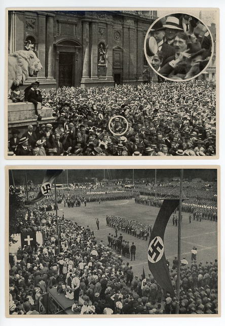 Original Nazi Era German Cigarette Cards from Deutschland erwacht, Set of 2