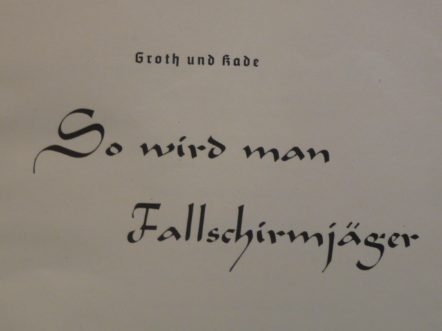 Original WWII German Fallschirmj�ger Humorous Book