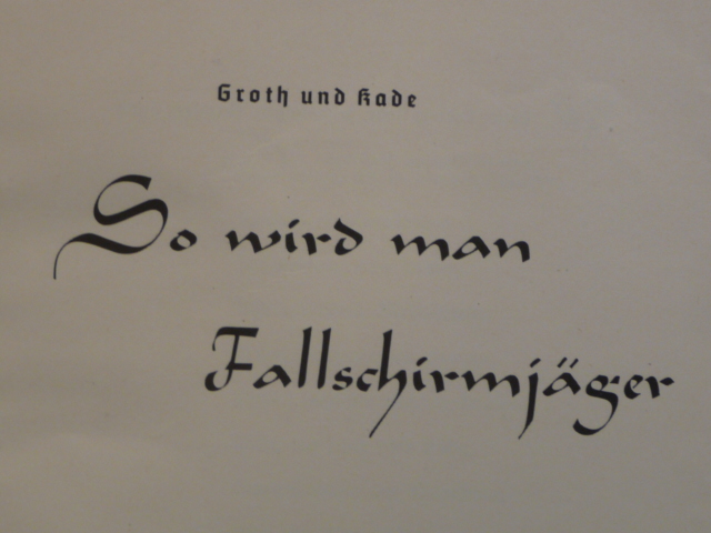 Original WWII German Fallschirmjger Humorous Book