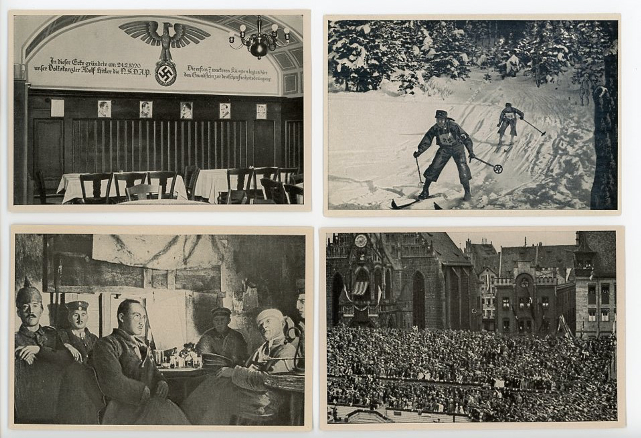 Original Nazi Era German Cigarette Cards from Deutschland erwacht, Set of 4