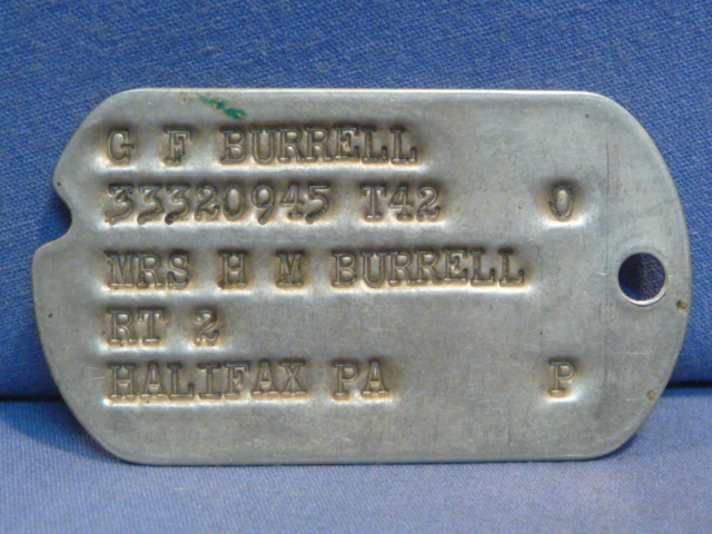Original WWII US GI Next-Of-Kin Dog Tag